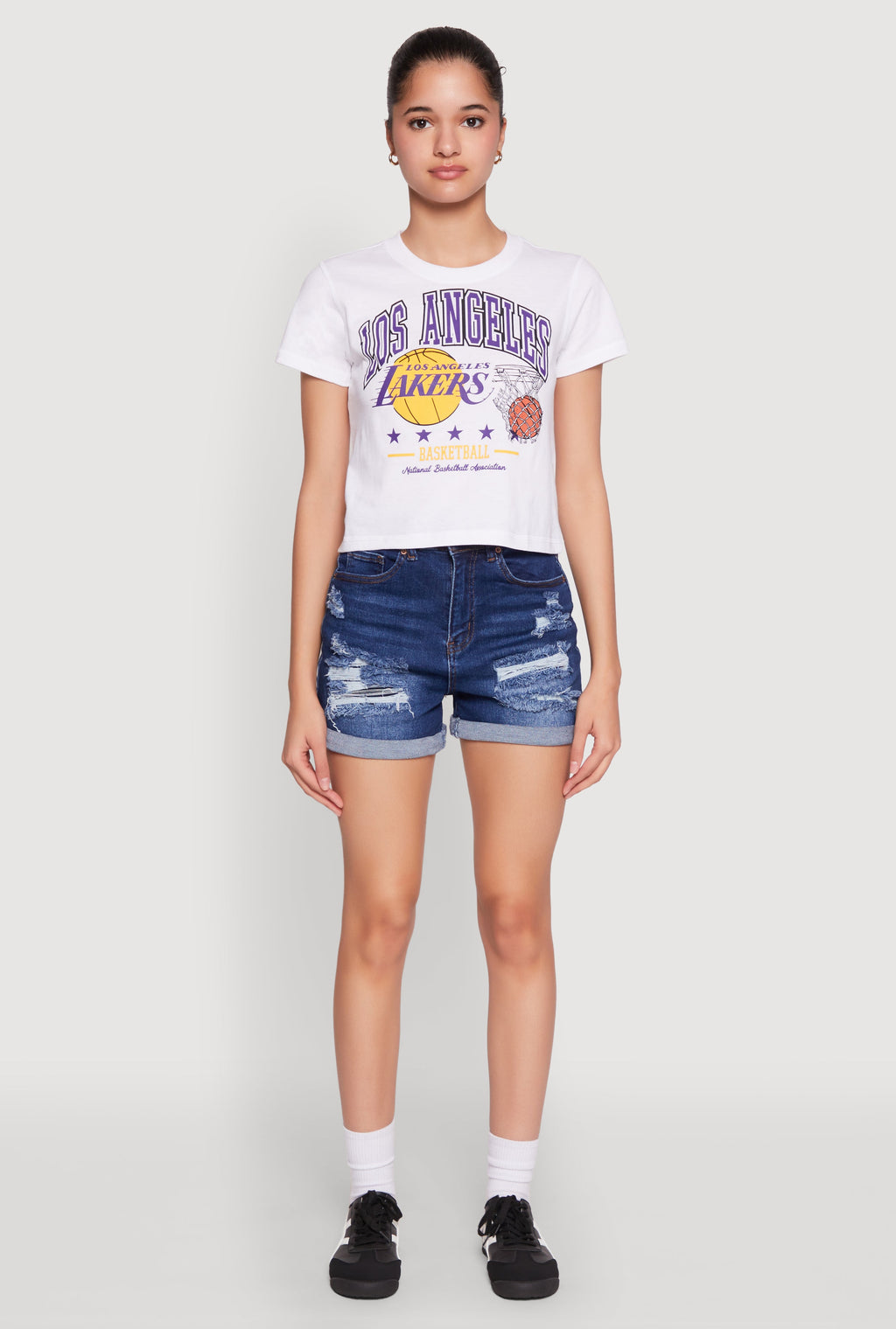 NBA Los Angeles Lakers Cropped Graphic Tee