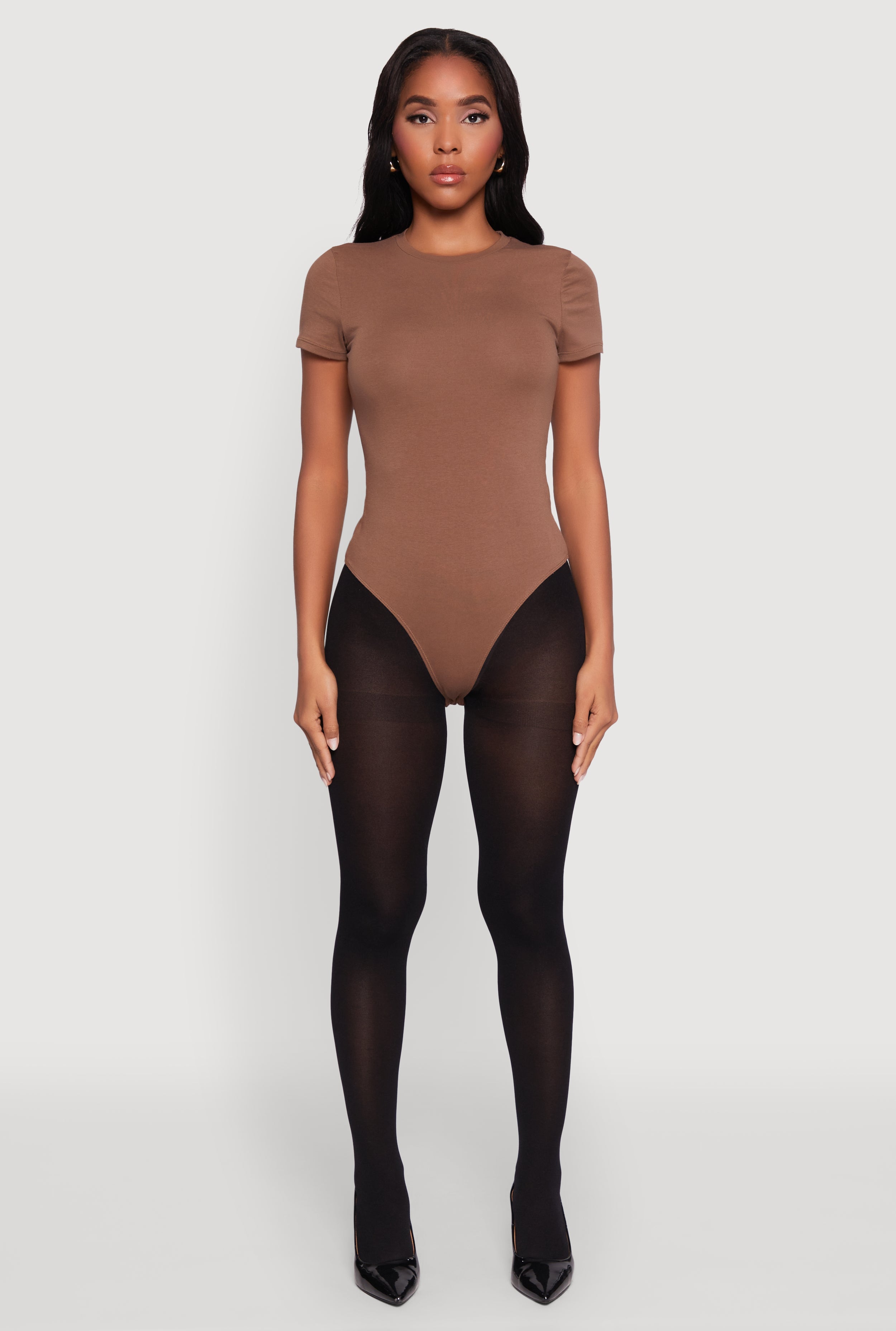 Crew Neck Short Sleeve Bodysuit