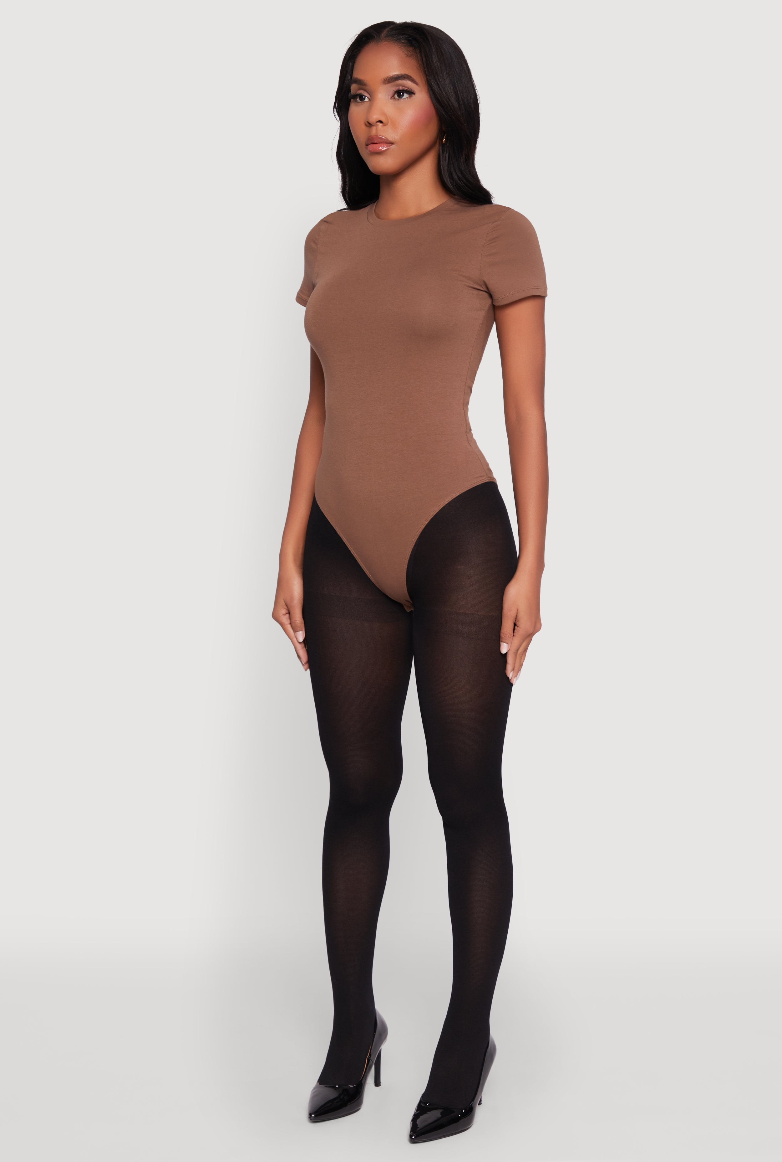 Crew Neck Short Sleeve Bodysuit