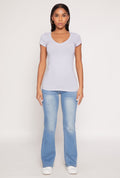 V Neck Short Sleeve T Shirt