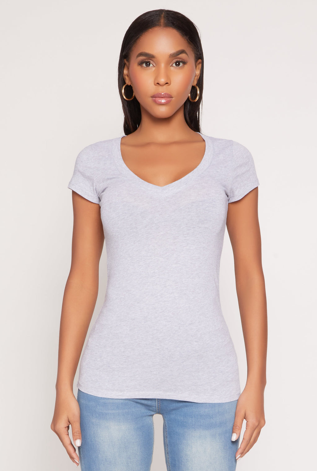 V Neck Short Sleeve T Shirt