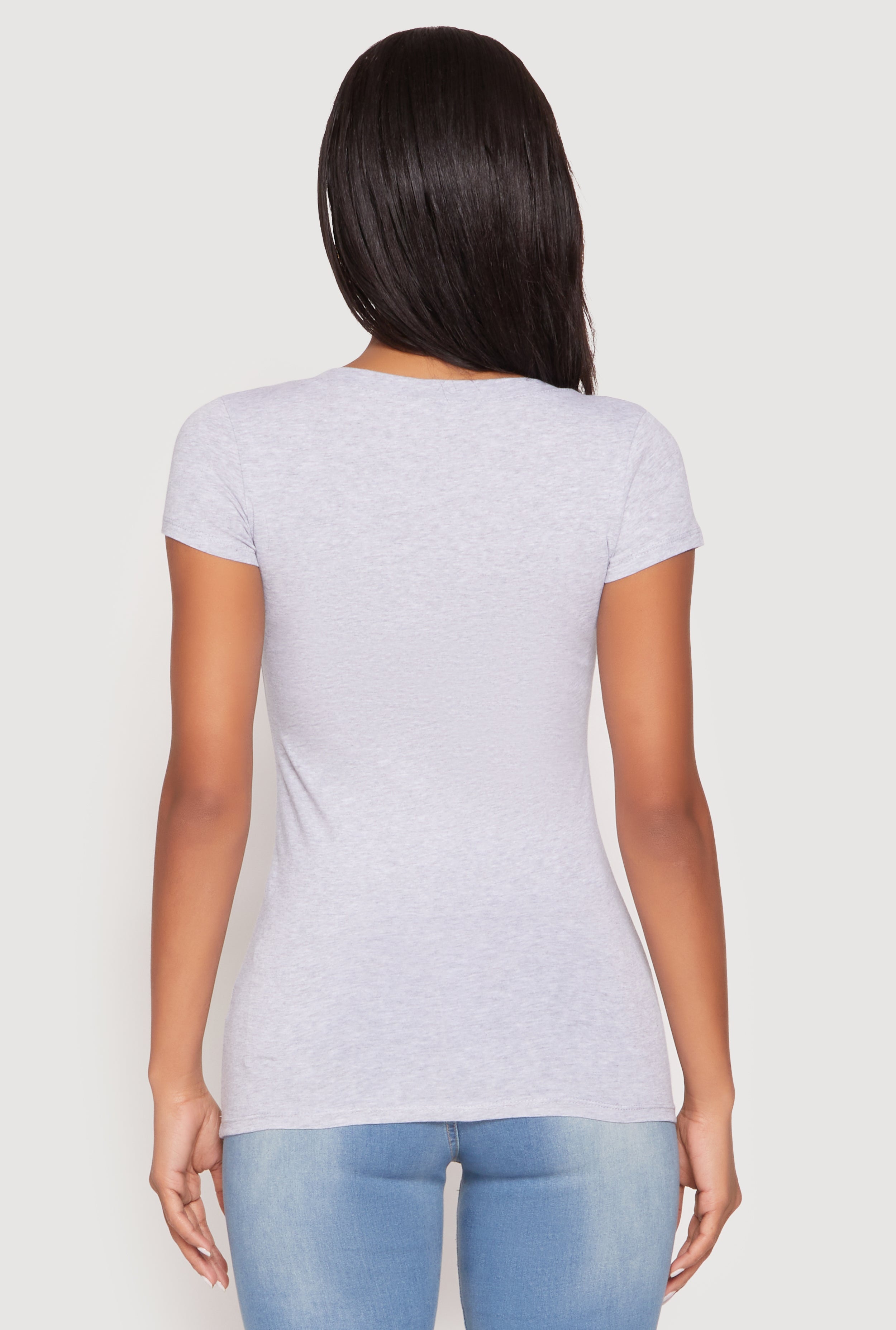 V Neck Short Sleeve T Shirt