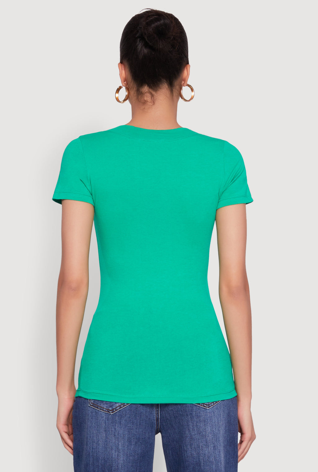 Basic V Neck Short Sleeve Tee
